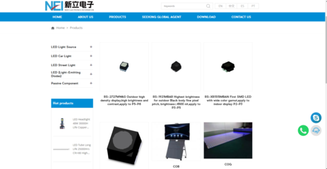 國(guó)星光電全資子公司新立電子海外網(wǎng)站正式上線 打開光電器件業(yè)務(wù)出海“新窗口”